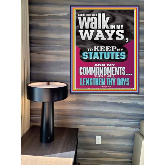 WALK IN MY WAYS AND KEEP MY COMMANDMENTS  Wall & Art Décor  GWPEACE12296  