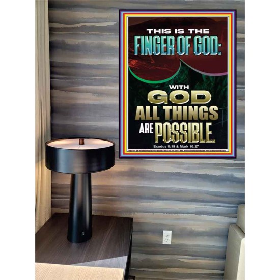 BY THE FINGER OF GOD ALL THINGS ARE POSSIBLE  Décor Art Work  GWPEACE12304  