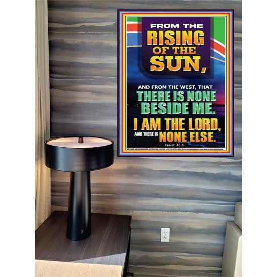 FROM THE RISING OF THE SUN AND THE WEST THERE IS NONE BESIDE ME  Affordable Wall Art  GWPEACE12308  