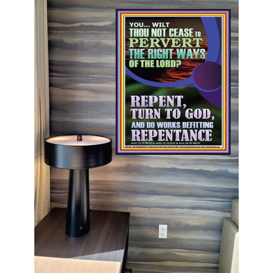 REPENT AND DO WORKS BEFITTING REPENTANCE  Custom Poster   GWPEACE12355  