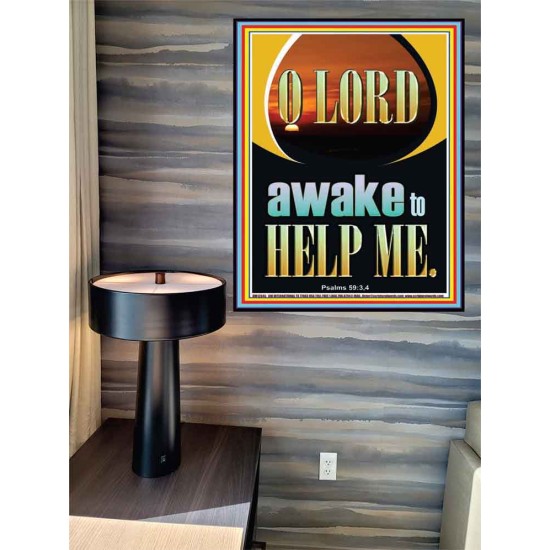 O LORD AWAKE TO HELP ME  Unique Power Bible Poster  GWPEACE12645  