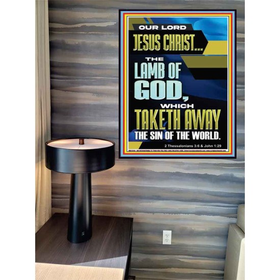 LAMB OF GOD WHICH TAKETH AWAY THE SIN OF THE WORLD  Ultimate Inspirational Wall Art Poster  GWPEACE12943  