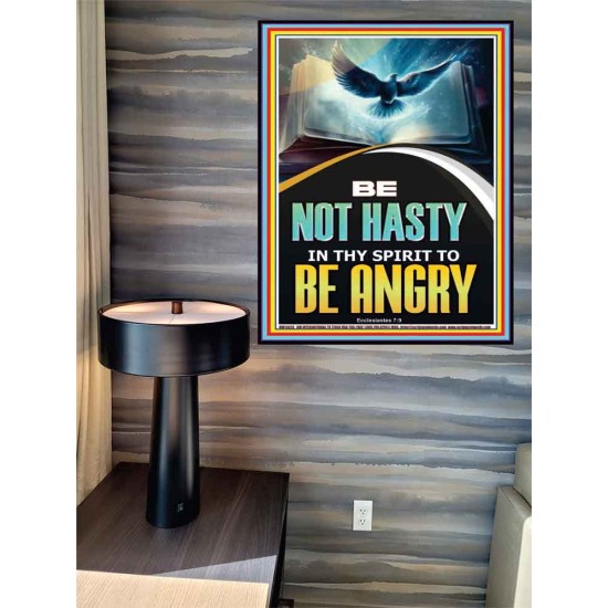 BE NOT HASTY IN THY SPIRIT TO BE ANGRY  Encouraging Bible Verses Poster  GWPEACE13020  