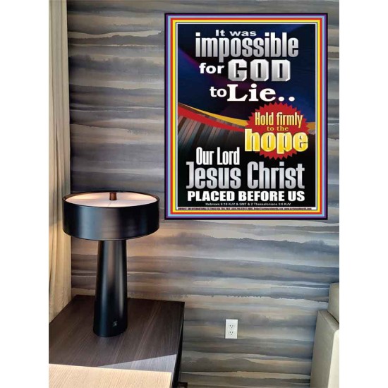 IMPOSSIBLE FOR GOD TO LIE  Children Room Poster  GWPEACE9997  