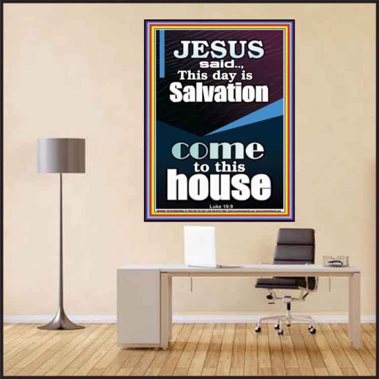 SALVATION IS COME TO THIS HOUSE  Unique Scriptural Picture  GWPEACE10000  