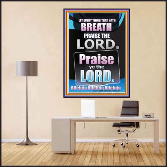 PRAISE YE THE LORD ALLELUIA ALLEUIA ALLEUIA  Poster Scripture Décor  GWPEACE10067  