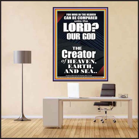 WHO IN THE HEAVEN CAN BE COMPARED TO JEHOVAH EL SHADDAI  Affordable Wall Art Prints  GWPEACE10073  