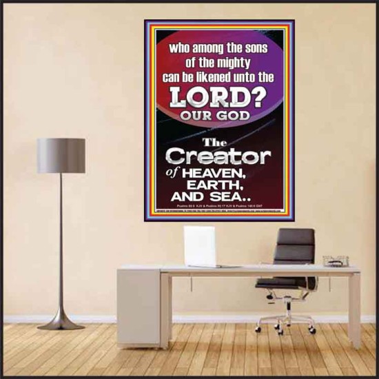 O LORD OUR GOD CREATOR OF HEAVEN, EARTH AND SEA  Custom Wall Art Print  GWPEACE10074  