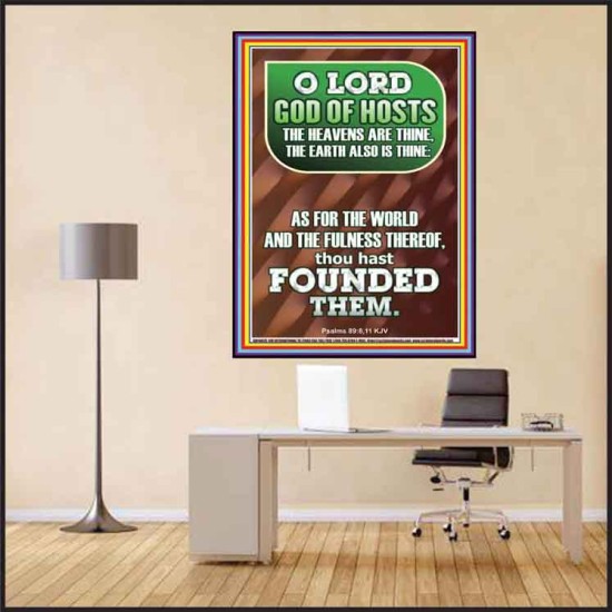 JEHOVAH TZEVA'OT THE HEAVENS AND THE EARTH IS THINE  Custom Art and Wall Décor  GWPEACE10076  