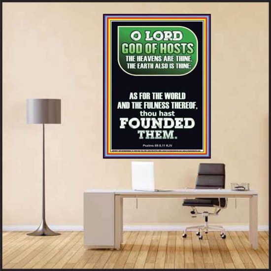 O LORD GOD OF HOST CREATOR OF HEAVEN AND THE EARTH  Unique Bible Verse Poster  GWPEACE10077  