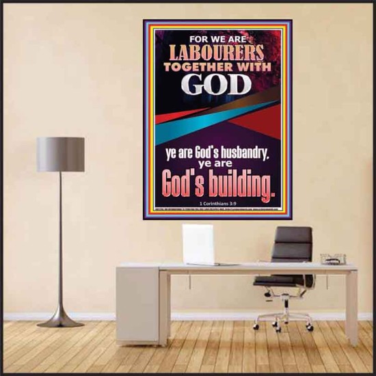 BE A CO-LABOURERS WITH GOD IN JEHOVAH HUSBANDRY  Christian Art Poster  GWPEACE11794  