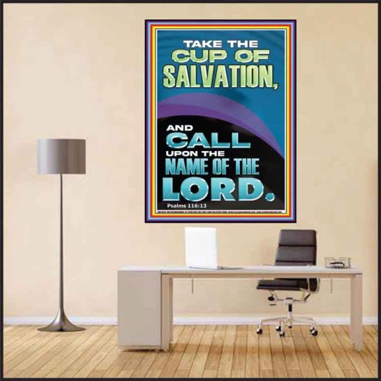 TAKE THE CUP OF SALVATION AND CALL UPON THE NAME OF THE LORD  Modern Wall Art  GWPEACE11818  