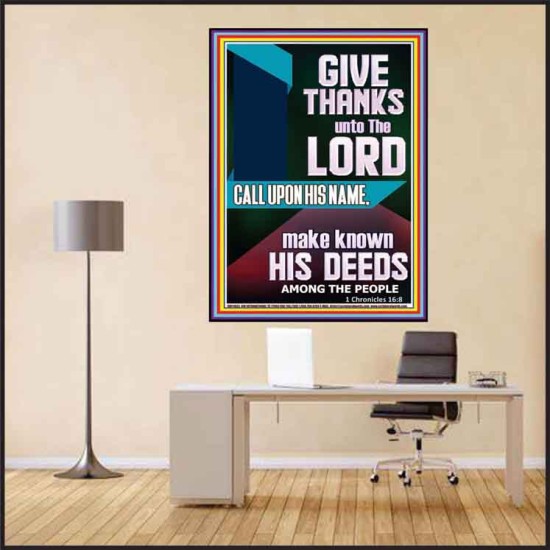 MAKE KNOWN HIS DEEDS AMONG THE PEOPLE  Custom Christian Artwork Poster  GWPEACE11835  