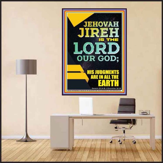 JEHOVAH JIREH HIS JUDGEMENT ARE IN ALL THE EARTH  Custom Wall Décor  GWPEACE11840  