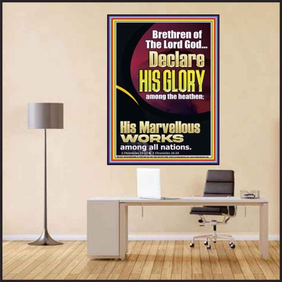 HIS MARVELLOUS WORKS AMONG ALL NATIONS  Custom Inspiration Scriptural Art Poster  GWPEACE11845  