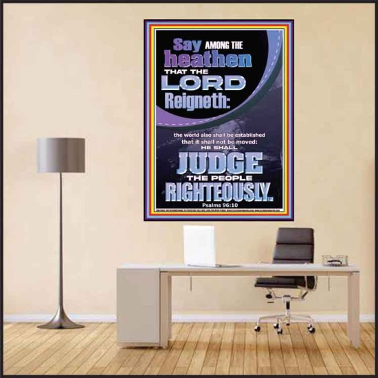 THE LORD IS A RIGHTEOUS JUDGE  Inspirational Bible Verses Poster  GWPEACE11865  