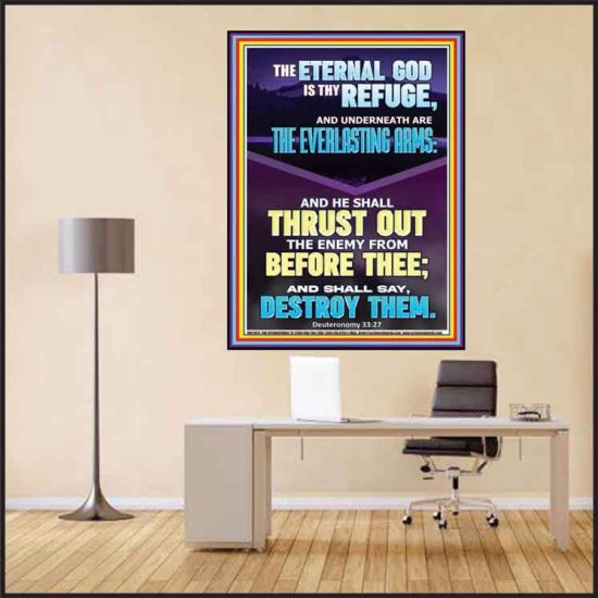 THE EVERLASTING ARMS OF JEHOVAH  Printable Bible Verse to Poster  GWPEACE11875  