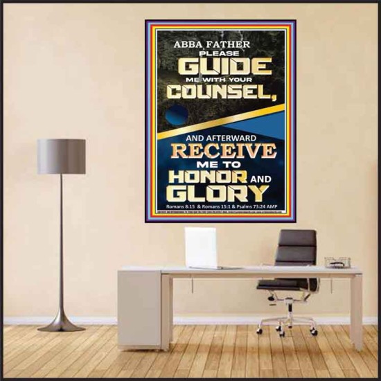 ABBA FATHER PLEASE GUIDE US WITH YOUR COUNSEL  Scripture Wall Art  GWPEACE11878  