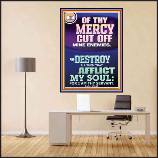 DESTROY ALL THEM THAT AFFLICT MY SOUL   Church Poster  GWPEACE11932  