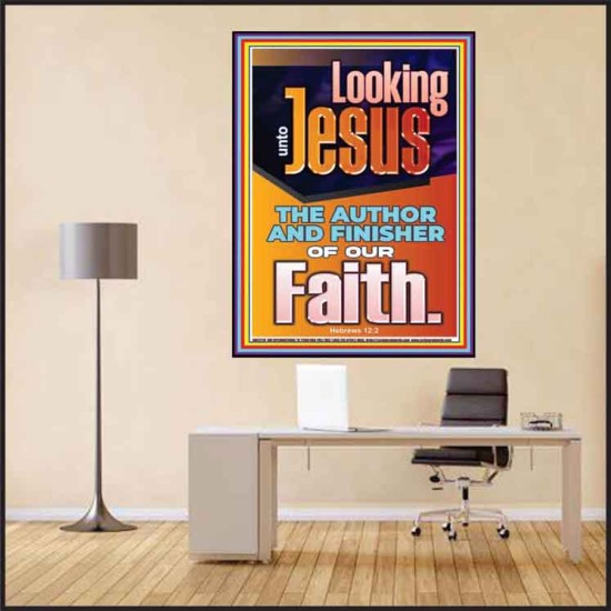 LOOKING UNTO JESUS THE AUTHOR AND FINISHER OF OUR FAITH  Biblical Art  GWPEACE12118  