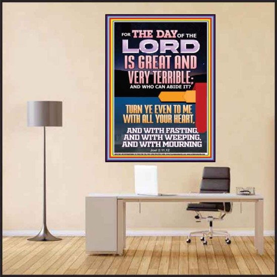 THE DAY OF THE LORD IS GREAT AND VERY TERRIBLE REPENT NOW  Art & Wall Décor  GWPEACE12196  