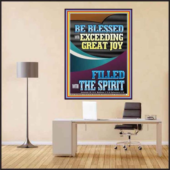 BE BLESSED WITH EXCEEDING GREAT JOY  Scripture Art Prints Poster  GWPEACE12238  