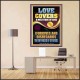 LOVE COVERS A MULTITUDE OF SINS  Christian Art Poster  GWPEACE12255  