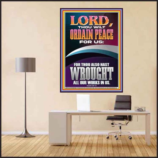 ORDAIN PEACE FOR US O LORD  Christian Wall Art  GWPEACE12291  