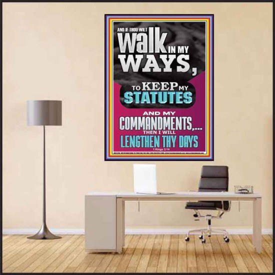 WALK IN MY WAYS AND KEEP MY COMMANDMENTS  Wall & Art Décor  GWPEACE12296  