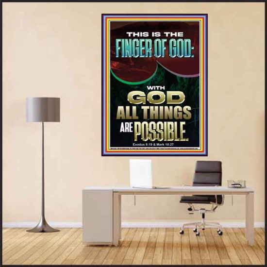 BY THE FINGER OF GOD ALL THINGS ARE POSSIBLE  Décor Art Work  GWPEACE12304  