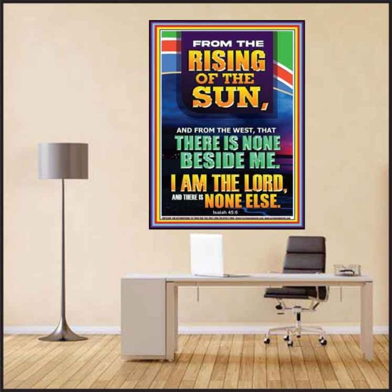 FROM THE RISING OF THE SUN AND THE WEST THERE IS NONE BESIDE ME  Affordable Wall Art  GWPEACE12308  