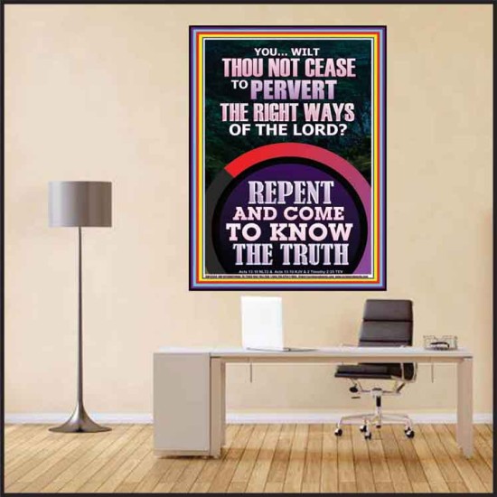 REPENT AND COME TO KNOW THE TRUTH  Large Custom Poster   GWPEACE12354  