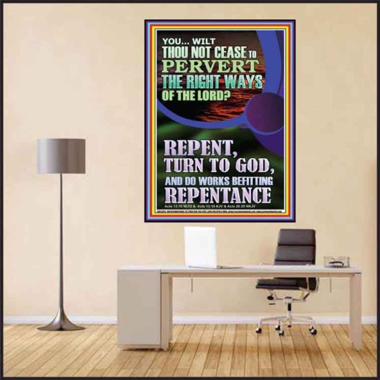 REPENT AND DO WORKS BEFITTING REPENTANCE  Custom Poster   GWPEACE12355  