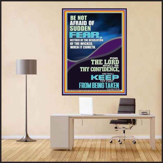 THE LORD SHALL BE THY CONFIDENCE AND KEEP THY FOOT FROM BEING TAKEN  Printable Bible Verse to Poster  GWPEACE12394  