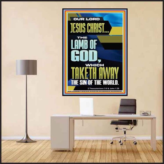 LAMB OF GOD WHICH TAKETH AWAY THE SIN OF THE WORLD  Ultimate Inspirational Wall Art Poster  GWPEACE12943  