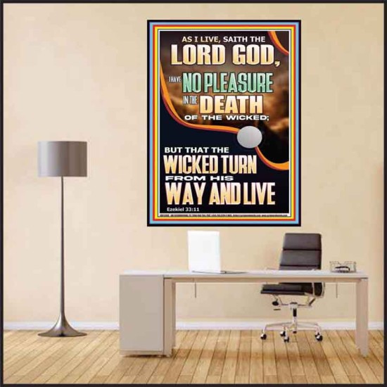 I HAVE NO PLEASURE IN THE DEATH OF THE WICKED  Bible Verses Art Prints  GWPEACE12999  