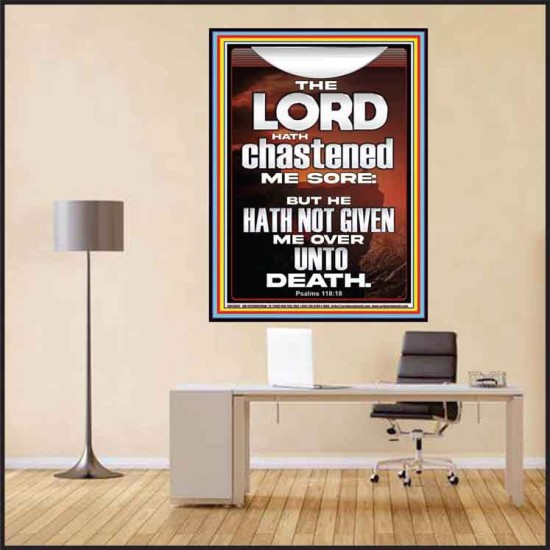 THE LORD HAS NOT GIVEN ME OVER UNTO DEATH  Contemporary Christian Wall Art  GWPEACE13045  