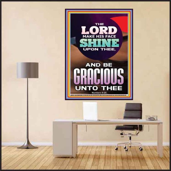 THE LORD BE GRACIOUS UNTO THEE  Unique Scriptural Poster  GWPEACE9991  