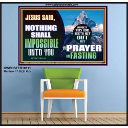 WITH GOD NOTHING SHALL BE IMPOSSIBLE  Modern Wall Art  GWPOSTER10111  