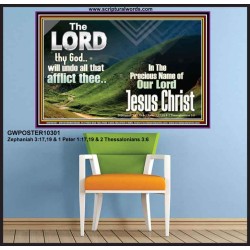 THE LORD WILL UNDO ALL THY AFFLICTIONS  Custom Wall Scriptural Art  GWPOSTER10301  "36x24"