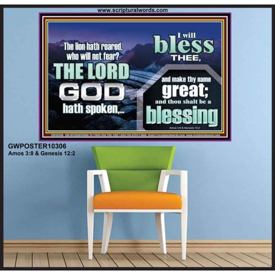 I BLESS THEE AND THOU SHALT BE A BLESSING  Custom Wall Scripture Art  GWPOSTER10306  