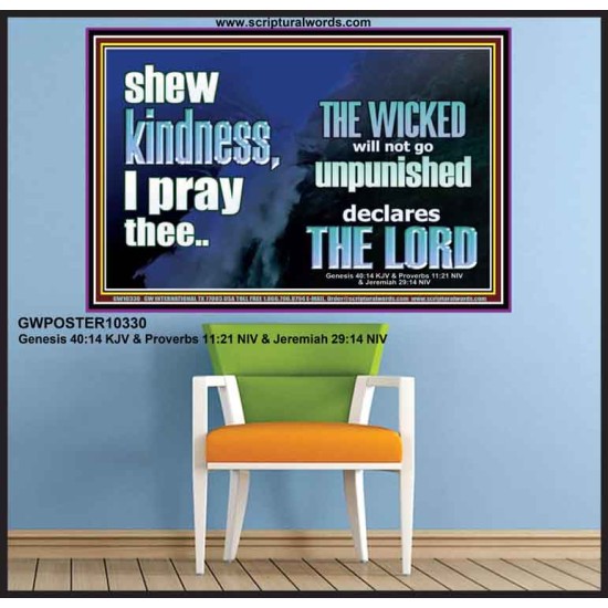 THE WICKED WILL NOT GO UNPUNISHED  Bible Verse for Home Poster  GWPOSTER10330  