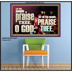 LET ALL THE PEOPLE PRAISE THEE O LORD  Printable Bible Verse to Poster  GWPOSTER10347  "36x24"
