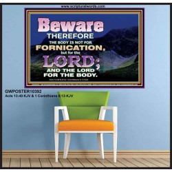 YOUR BODY IS NOT FOR FORNICATION   Ultimate Power Poster  GWPOSTER10392  "36x24"