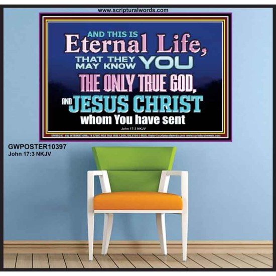 CHRIST JESUS THE ONLY WAY TO ETERNAL LIFE  Sanctuary Wall Poster  GWPOSTER10397  