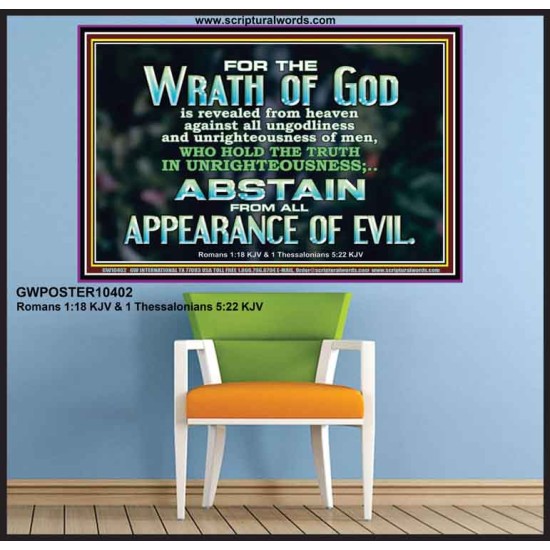 UNGODLINESS AND UNRIGHTEOUSNESS OUTLAW IN ETERNITY  Righteous Living Christian Poster  GWPOSTER10402  