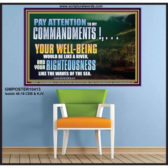 LET YOUR RIGHTEOUSNESS BE LIKE THE WAVES OF THE SEA  Church Poster  GWPOSTER10413  