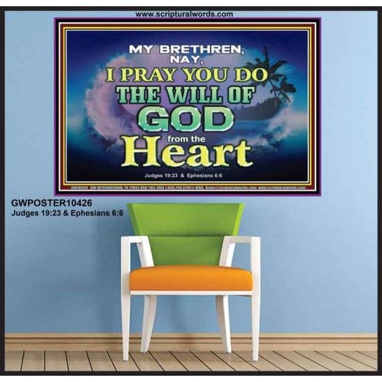 DO THE WILL OF GOD FROM THE HEART  Unique Scriptural Poster  GWPOSTER10426  