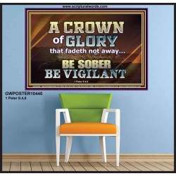 CROWN OF GLORY FOR OVERCOMERS  Scriptures Décor Wall Art  GWPOSTER10440  "36x24"