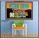 CHRIST JESUS OUR WISDOM, RIGHTEOUSNESS, SANCTIFICATION AND OUR REDEMPTION  Encouraging Bible Verse Poster  GWPOSTER10457  